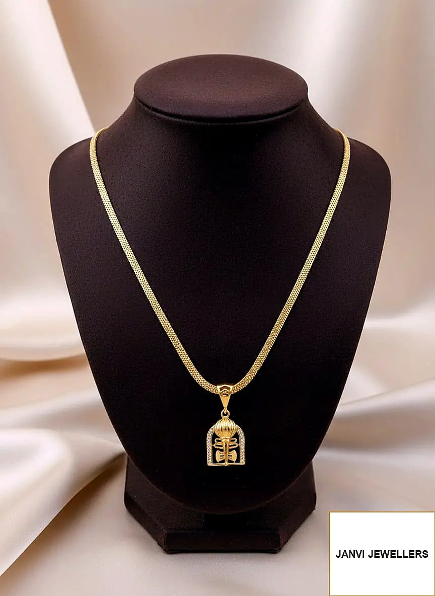 Gold Plated Rajwadi Chain Pendant Set
