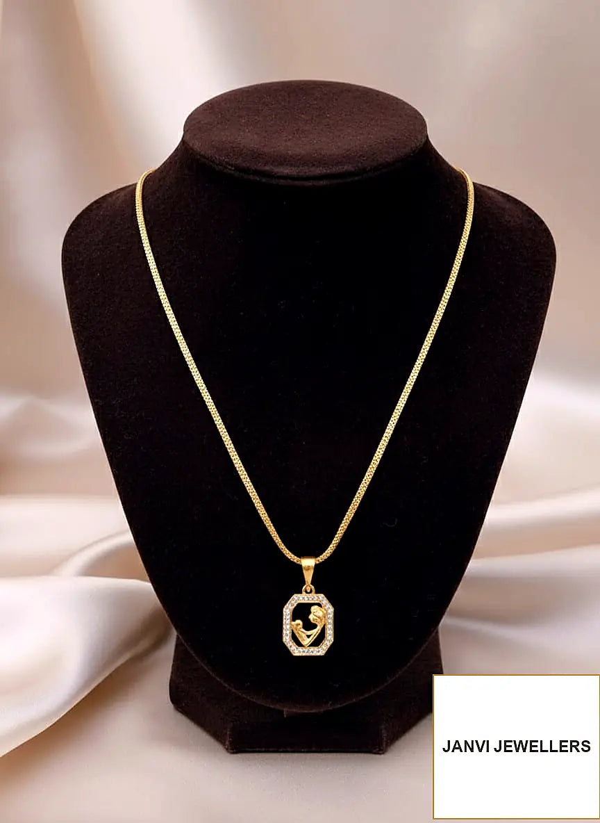 Gold Plated Rajwadi Chain Pendant Set