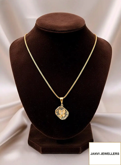 Gold Plated Rajwadi Chain Pendant Set
