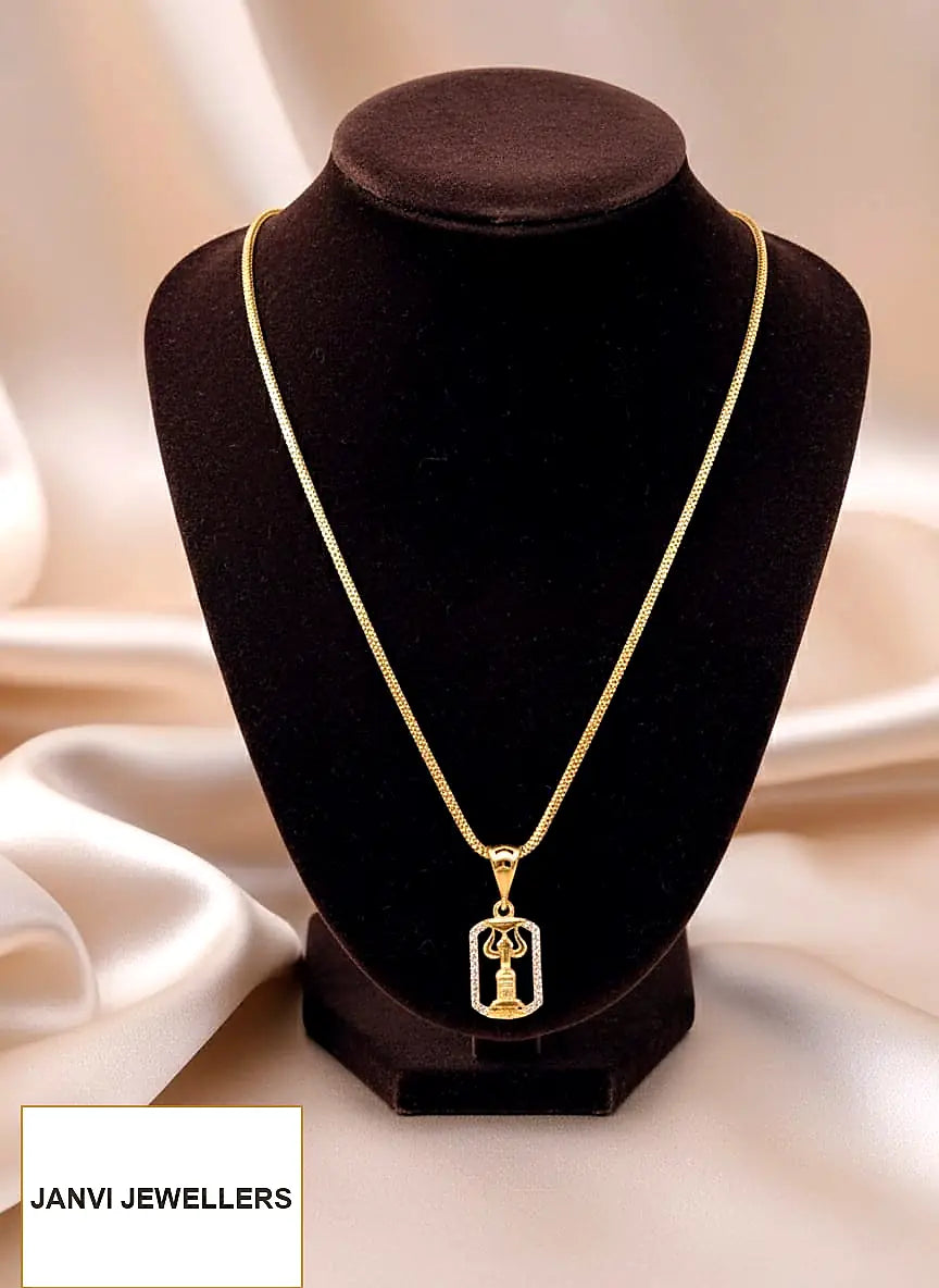 Gold Plated Rajwadi Chain Pendant Set