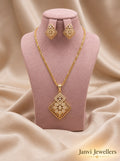 Gold Tone Radiance Pendant & Earring Set