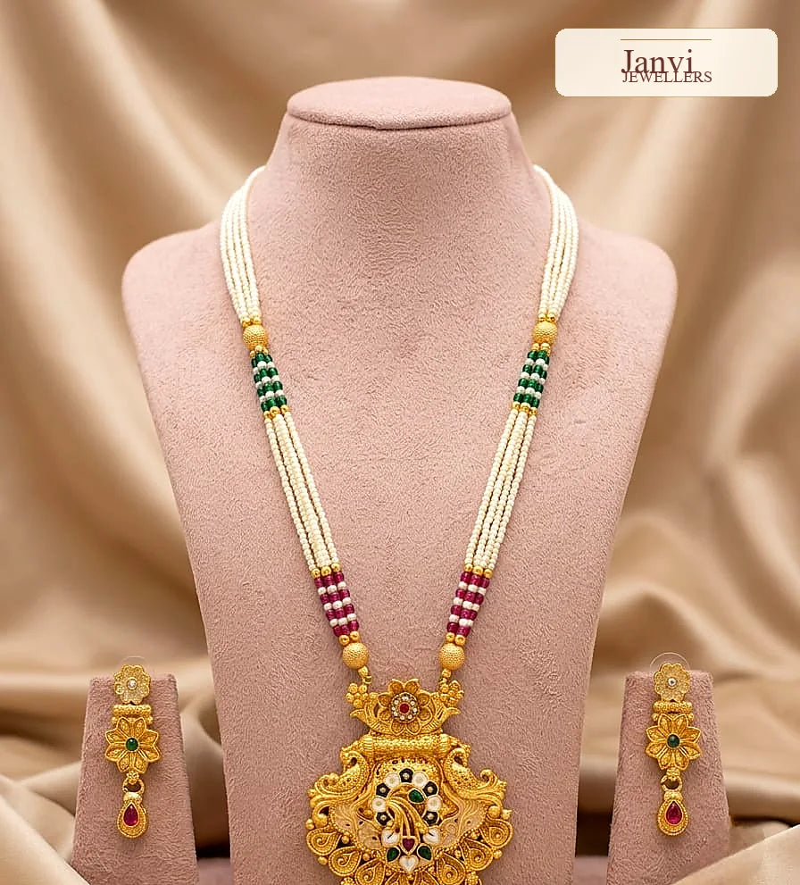 Royal Moti Necklace Set with Earrings