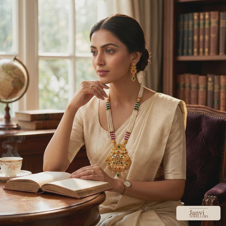 Royal Moti Necklace Set with Earrings
